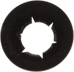 Made in USA - 3/16" OD, Spring Steel Push Nut - Black Phosphate, 3/32" Shaft Diam - Industrial Tool & Supply