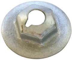 Au-Ve-Co Products - #10-32, 1/2" OD, 3/8" Width Across Flats Washer Lock Nut - Zinc-Plated Spring Steel, For Use with Threaded Fasteners - Industrial Tool & Supply