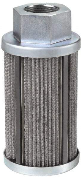 Parker - 30 Mesh, 135 LPM, 35 GPM, 3.53" Diam, Male/Female Magnetic Suction Strainer - 1-1/2 Port NPT, 7.39" Long - Industrial Tool & Supply