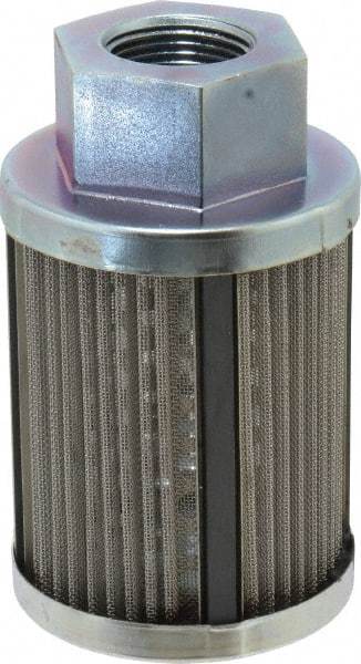 Parker - 30 Mesh, 55 LPM, 15 GPM, 3.09" Diam, Male/Female Magnetic Suction Strainer - 1 Port NPT, 5.19" Long - Industrial Tool & Supply