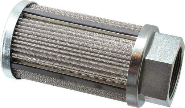 Parker - 30 Mesh, 190 LPM, 50 GPM, 3.53" Diam, Male/Female Magnetic Suction Strainer - 2 Port NPT, 7.39" Long - Industrial Tool & Supply