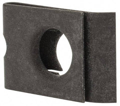 Made in USA - #10-32 Screw, 0.025 to 1/16" Thick, Spring Steel Standard U Nut - 5/16" Center Edge, Black Phosphate Finish - Industrial Tool & Supply