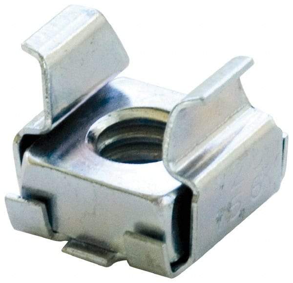 Value Collection - 3/8-16 Screw, 0.162 to 0.21" Thick, Spring Steel Cage Nut - Zinc-Plated Finish - Industrial Tool & Supply