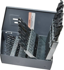 Hertel - 1/16 to 1/2", 135° Point, Oxide Finish, High Speed Steel Jobber Length Drill Bit Set - Industrial Tool & Supply
