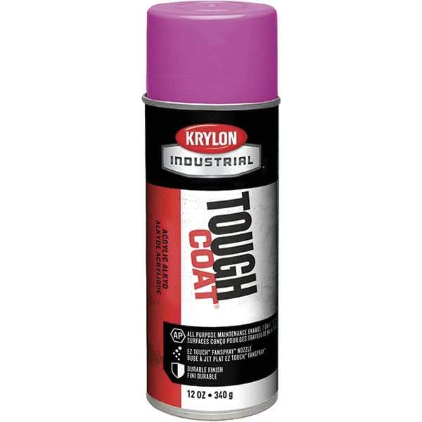 Krylon - OSHA Purple, 12 oz Net Fill, High Gloss, Enamel Spray Paint - 20 to 25 Sq Ft per Can, 16 oz Container, Use on Conduits, Ducts, Electrical Equipment, Machinery, Metal, Motors, Pipelines & Marking Areas, Railings, Steel Bars, Tool Boxes, Tools - Industrial Tool & Supply