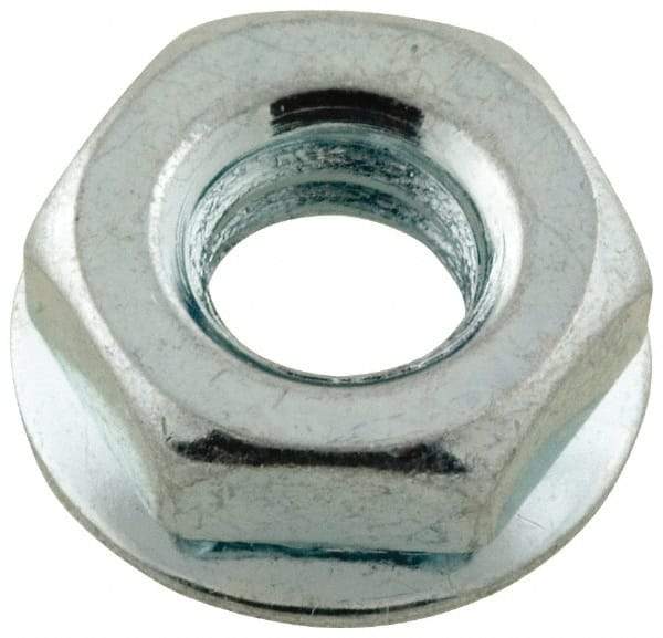 Value Collection - 1/4-20, Zinc Plated, Steel Hex Nut with Conical Washer - 1/2" Washer Diam, 7/16" Width Across Flats - Industrial Tool & Supply