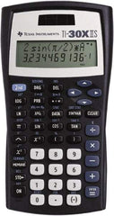 Texas Instruments - LCD Scientific Calculator - 3-3/8 x 6-3/8 Display Size, Black, Battery & Solar Powered, 1.1" Long x 6-1/2" Wide - Industrial Tool & Supply