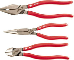 Wiha - 3 Piece Cutting Plier Set - Comes in Box - Industrial Tool & Supply
