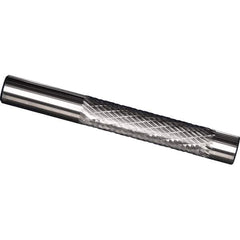 Made in USA - 5mm Diam, 16mm LOC, Plain End, Solid Carbide Diamond Pattern Router Bit - Right Hand Cut, 50mm OAL - Industrial Tool & Supply