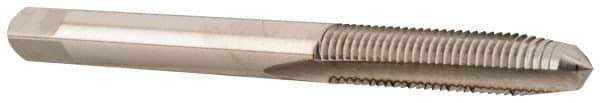 Cle-Line - 1/2-13 UNC 3B 4 Flute Bright Finish High Speed Steel Straight Flute Standard Hand Tap - Bottoming, Right Hand Thread, 3-3/8" OAL, 1-21/32" Thread Length, H3 Limit, Oversize - Exact Industrial Supply