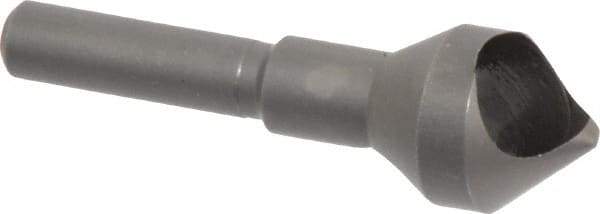 Weldon - 9/16" Head Diam, 1/4" Shank Diam, 82° High Speed Steel Countersink - Bright Finish, 1-7/8" OAL, Single End, Straight Shank, Right Hand Cut - Industrial Tool & Supply