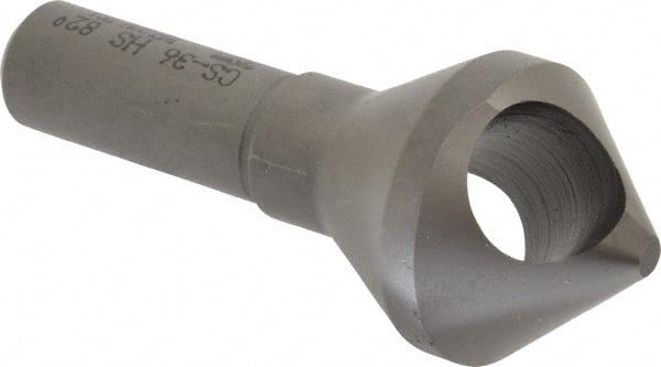 Weldon - 1-1/8" Head Diam, 1/2" Shank Diam, 82° High Speed Steel Countersink - Industrial Tool & Supply