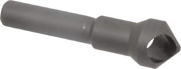 Weldon - 7/16" Head Diam, 1/4" Shank Diam, 90° High Speed Steel Countersink - Bright Finish, 1-11/16" OAL, Single End, Straight Shank, Right Hand Cut - Industrial Tool & Supply