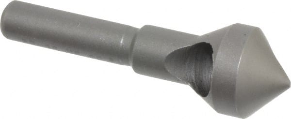 Weldon - 9/16" Head Diam, 1/4" Shank Diam, 90° High Speed Steel Countersink - Industrial Tool & Supply