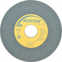 Norton - 6" Diam x 1-1/4" Hole x 1/2" Thick, I Hardness, 80 Grit Surface Grinding Wheel - Silicon Carbide, Type 1, Medium Grade, 4,140 Max RPM, Vitrified Bond, No Recess - Industrial Tool & Supply