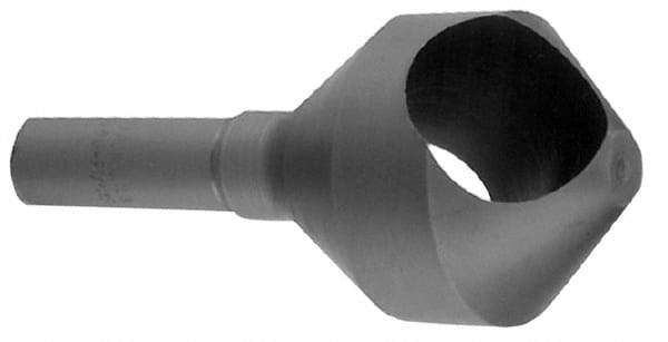 Weldon - 1-1/2" Head Diam, 1/2" Shank Diam, 90° High Speed Steel Countersink - Bright Finish, 3-1/2" OAL, Single End, Straight Shank, Right Hand Cut - Industrial Tool & Supply