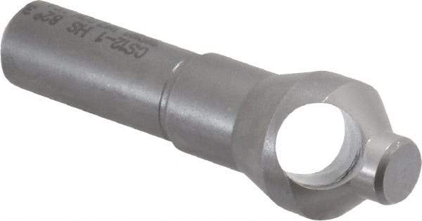 Weldon - 49/64" Head Diam, 1/2" Shank Diam, 82° High Speed Steel Countersink - Bright Finish, 2-5/8" OAL, Single End, Straight Shank, Includes Pilot, Right Hand Cut - Industrial Tool & Supply