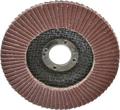 Camel Grinding Wheels - 60 Grit, 4-1/2" Disc Diam, 7/8" Center Hole, Type 29 Aluminum Oxide Flap Disc - 13,300 Max RPM, Polyester Backing, Arbor Attaching System, Coated - Industrial Tool & Supply