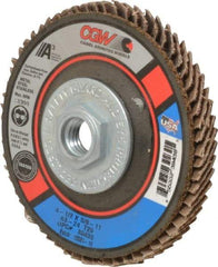 Camel Grinding Wheels - 24 Grit, 4-1/2" Disc Diam, 5/8-11 Center Hole, Type 29 Aluminum Oxide Flap Disc - 13,300 Max RPM, Polyester Backing, Arbor Attaching System, Coated - Industrial Tool & Supply