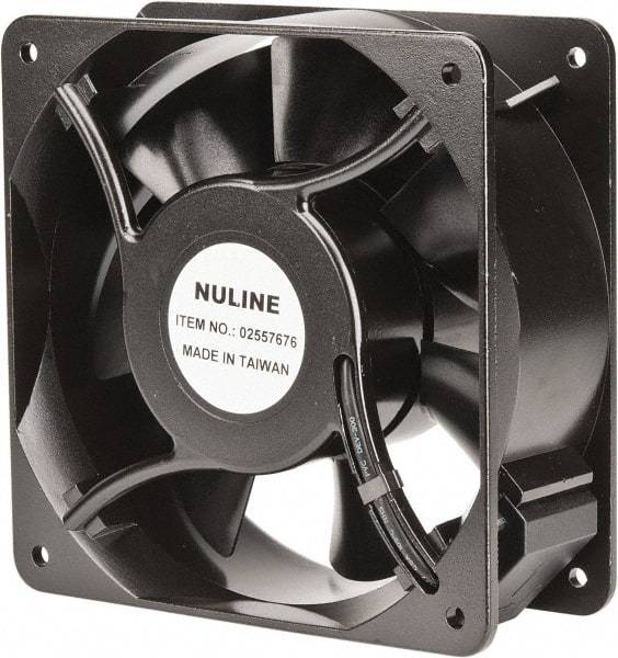 Value Collection - 230 Volts, AC, 260 CFM, Square Tube Axial Fan - 0.28 Amp Rating, 2,900 to 3,400 RPM, 6.3" High x 6.3" Wide x 2.44" Deep - Industrial Tool & Supply