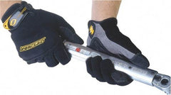 ironCLAD - Size L (9-10) Synthetic Leather Anti-Vibration/Impact Protection Work Gloves - For Mechanic's & Lifting, Uncoated, Hook & Loop Cuff, Full Fingered, Black, Paired - Industrial Tool & Supply