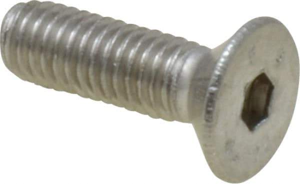 Value Collection - M5x0.80 Metric Coarse Hex Socket Drive, 90° Flat Screw - Grade 316 & Austenitic A4 Stainless Steel, Fully Threaded, 16mm OAL - Industrial Tool & Supply