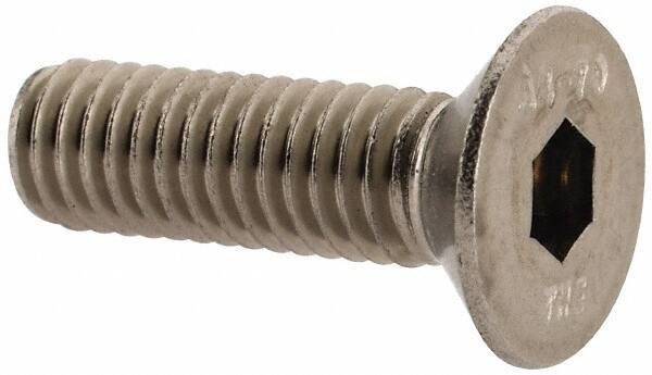 Value Collection - M6x1.00 Metric Coarse Hex Socket Drive, 90° Flat Screw - Grade 316 & Austenitic A4 Stainless Steel, Partially Threaded, 20mm OAL - Industrial Tool & Supply