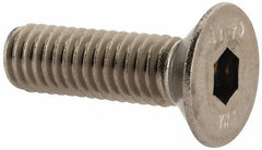Value Collection - M6x1.00 Metric Coarse Hex Socket Drive, 90° Flat Screw - Grade 316 & Austenitic A4 Stainless Steel, Partially Threaded, 20mm OAL - Industrial Tool & Supply