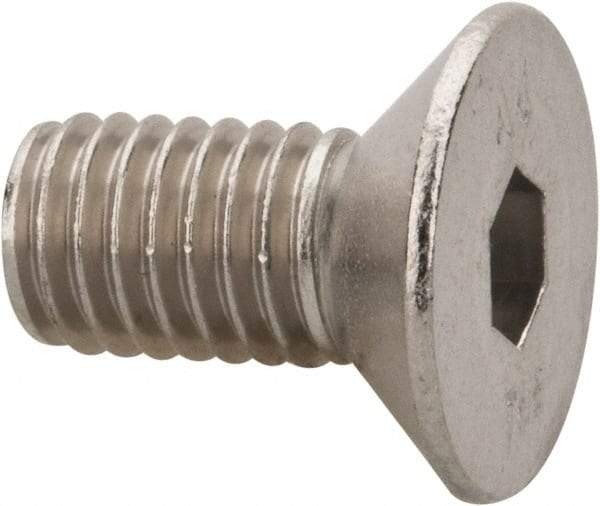 Value Collection - M8x1.25 Metric Coarse Hex Socket Drive, 90° Flat Screw - Grade 316 & Austenitic A4 Stainless Steel, Fully Threaded, 16mm OAL - Industrial Tool & Supply