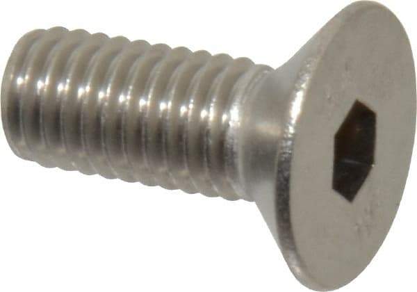 Value Collection - M8x1.25 Metric Coarse Hex Socket Drive, 90° Flat Screw - Grade 316 & Austenitic A4 Stainless Steel, Fully Threaded, 20mm OAL - Industrial Tool & Supply