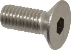Value Collection - M8x1.25 Metric Coarse Hex Socket Drive, 90° Flat Screw - Grade 316 & Austenitic A4 Stainless Steel, Fully Threaded, 20mm OAL - Industrial Tool & Supply