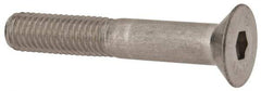 Value Collection - M8x1.25 Metric Coarse Hex Socket Drive, 90° Flat Screw - Grade 316 & Austenitic A4 Stainless Steel, Partially Threaded, 50mm OAL - Industrial Tool & Supply