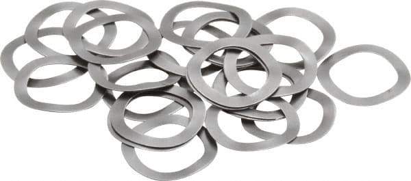 Gardner Spring - 0.265" ID x 0.367" OD, Grade 1074-1095 Steel Wave Disc Spring - 0.006" Thick, 0.03" Overall Height, 0.015" Deflection, 3 Lb at Deflection - Industrial Tool & Supply