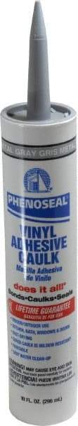 DAP - 10.01 oz Cartridge Silver Acrylic & Latex Caulk - 180°F Max Operating Temp, 30 min Tack Free Dry Time - Industrial Tool & Supply