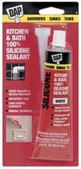 DAP - 2.8 oz Tube White RTV Silicone Joint Sealant - -40 to 400°F Operating Temp, 10 to 25 min Tack Free Dry Time, 24 hr Full Cure Time - Industrial Tool & Supply