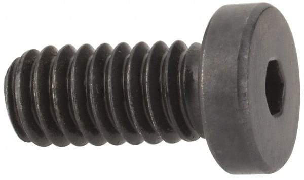 Made in USA - #8-32 UNC Hex Socket Drive, Low Socket Cap Screw - Grade 4037 Alloy Steel, Black Oxide Finish, Fully Threaded, 3/8" Length Under Head - Industrial Tool & Supply