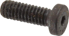 Made in USA - #8-32 UNC Hex Socket Drive, Low Socket Cap Screw - Grade 4037 Alloy Steel, Black Oxide Finish, Fully Threaded, 1/2" Length Under Head - Industrial Tool & Supply
