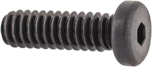Made in USA - #10-24 UNC Hex Socket Drive, Low Socket Cap Screw - Grade 4037 Alloy Steel, Black Oxide Finish, Fully Threaded, 5/8" Length Under Head - Industrial Tool & Supply