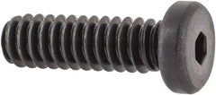 Made in USA - #10-24 UNC Hex Socket Drive, Low Socket Cap Screw - Grade 4037 Alloy Steel, Black Oxide Finish, Fully Threaded, 5/8" Length Under Head - Industrial Tool & Supply