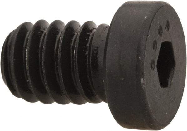 Made in USA - 1/4-20 UNC Hex Socket Drive, Low Socket Cap Screw - Grade 4037 Alloy Steel, Black Oxide Finish, Fully Threaded, 3/8" Length Under Head - Industrial Tool & Supply