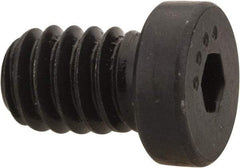 Made in USA - 1/4-20 UNC Hex Socket Drive, Low Socket Cap Screw - Grade 4037 Alloy Steel, Black Oxide Finish, Fully Threaded, 3/8" Length Under Head - Industrial Tool & Supply