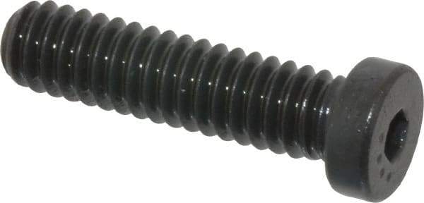 Made in USA - 1/4-20 UNC Hex Socket Drive, Low Socket Cap Screw - Grade 4037 Alloy Steel, Black Oxide Finish, Fully Threaded, 1" Length Under Head - Industrial Tool & Supply