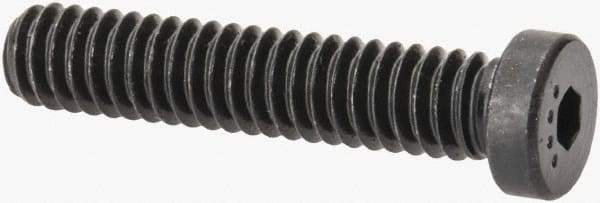 Made in USA - 1/4-20 UNC Hex Socket Drive, Low Socket Cap Screw - Grade 4037 Alloy Steel, Black Oxide Finish, Fully Threaded, 1-1/4" Length Under Head - Industrial Tool & Supply