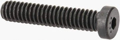 Made in USA - 1/4-20 UNC Hex Socket Drive, Low Socket Cap Screw - Grade 4037 Alloy Steel, Black Oxide Finish, Fully Threaded, 1-1/4" Length Under Head - Industrial Tool & Supply