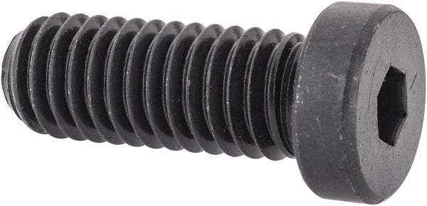 Made in USA - 3/8-16 UNC Hex Socket Drive, Low Socket Cap Screw - Grade 4037 Alloy Steel, Black Oxide Finish, Fully Threaded, 1" Length Under Head - Industrial Tool & Supply