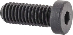 Made in USA - 3/8-16 UNC Hex Socket Drive, Low Socket Cap Screw - Grade 4037 Alloy Steel, Black Oxide Finish, Fully Threaded, 1" Length Under Head - Industrial Tool & Supply