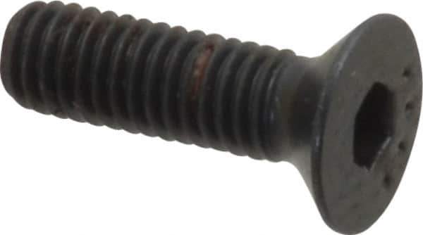 Made in USA - M3x0.50 Metric Coarse Hex Socket Drive, 90° Flat Head Socket Cap Screw - Grade 10.9 Alloy Steel, Black Oxide Finish, Fully Threaded, 10mm Length Under Head - Industrial Tool & Supply