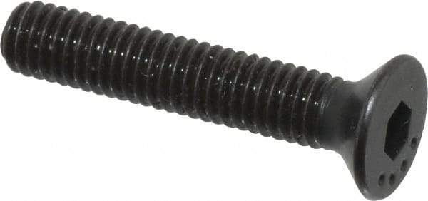 Made in USA - M3x0.50 Metric Coarse Hex Socket Drive, 90° Flat Head Socket Cap Screw - Grade 10.9 Alloy Steel, Black Oxide Finish, Fully Threaded, 16mm Length Under Head - Industrial Tool & Supply