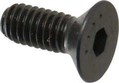 Made in USA - M4x0.70 Metric Coarse Hex Socket Drive, 90° Flat Head Socket Cap Screw - Grade 10.9 Alloy Steel, Black Oxide Finish, Fully Threaded, 10mm Length Under Head - Industrial Tool & Supply