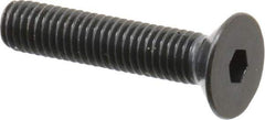 Made in USA - M5x0.80 Metric Coarse Hex Socket Drive, 90° Flat Head Socket Cap Screw - Grade 10.9 Alloy Steel, Black Oxide Finish, Fully Threaded, 25mm Length Under Head - Industrial Tool & Supply